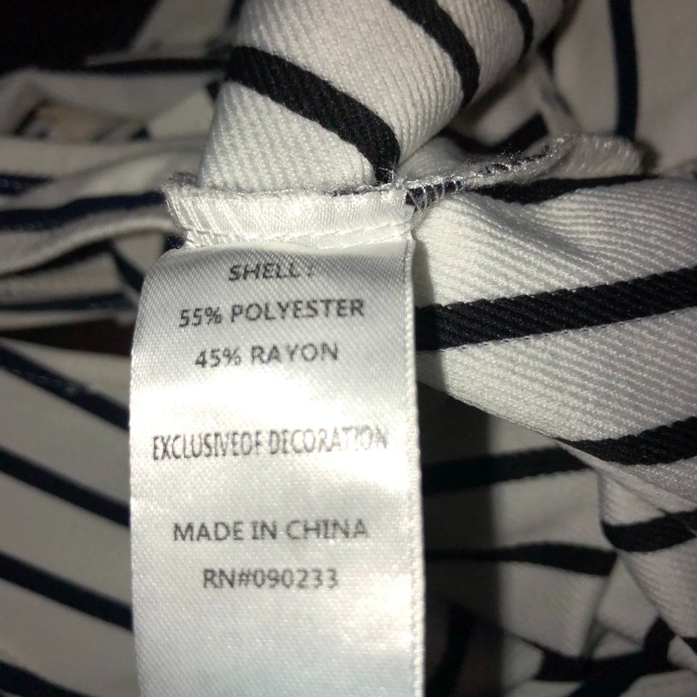 LA Hearts White/Black Striped Bodysuit Size Medium - Picture 4 of 4